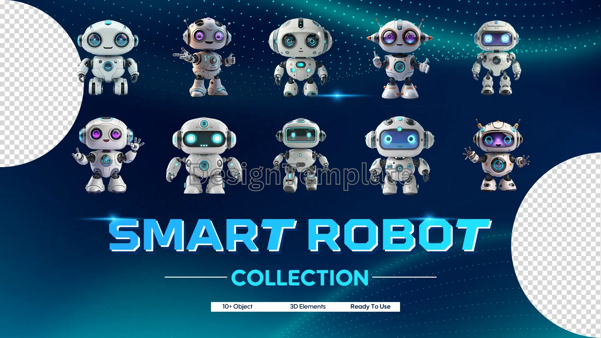 AI Pals 3D Smart Robot Graphics Pack image
